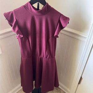 Francesca's Collections Mi Ami Burgundy Mini Dress Size Medium
